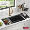 32&rdquo; Granite Composite Workstation Kitchen Sink Undermount Single Bowl with WorkFlow&trade; Ledge and Accessories